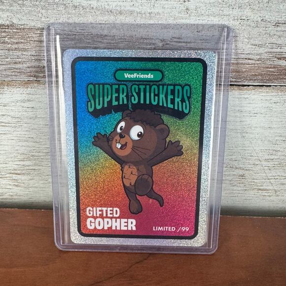 Veefriends Road to Veecon Gifted Gopher Shimmer Super Sticker /99 - Picture 1 of 7